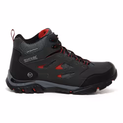 Regatta Holcombe Mid, Mâle, Adulte, Noir, Rouge, Bottes d’extérieur, Marche, Ash Rio Red