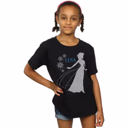 Disney - T-shirt FROZEN - Fille (Noir)