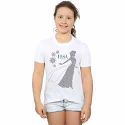 Disney - T-shirt FROZEN - Fille (Blanc)