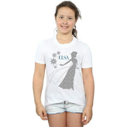 Disney - T-shirt FROZEN - Fille (Blanc)