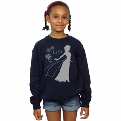 Disney - Sweat FROZEN - Fille (Bleu marine)
