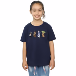 Star Wars - T-shirt - Fille (Bleu marine)