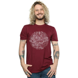 Star Wars - T-shirt DEATH STAR - Homme (Bordeaux)