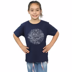 Star Wars - T-shirt DEATH STAR - Fille (Bleu marine)
