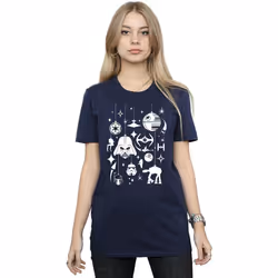 Star Wars - T-shirt - Femme (Bleu marine)