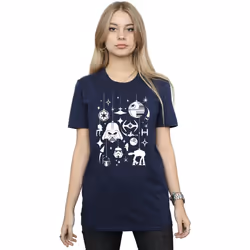 Star Wars - T-shirt - Femme (Bleu marine)