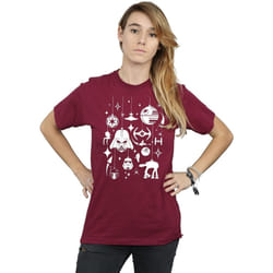 Star Wars - T-shirt - Femme (Bordeaux)