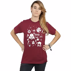Star Wars - T-shirt - Femme (Bordeaux)