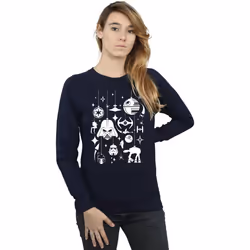 Star Wars - Sweat - Femme (Bleu marine)