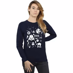 Star Wars - Sweat - Femme (Bleu marine)
