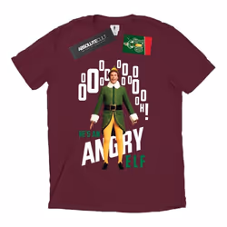 Elf - T-shirt ANGRY ELF - Homme (Bordeaux)