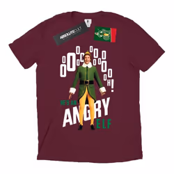 Elf - T-shirt ANGRY ELF - Homme (Bordeaux)