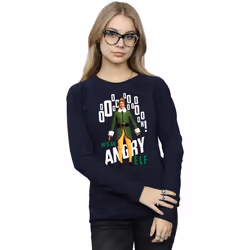 Elf - Sweat ANGRY ELF - Femme (Bleu marine)