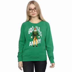 Elf - Sweat ANGRY ELF - Femme (Vert vif)