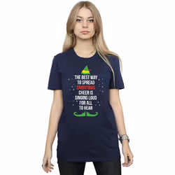 Elf - T-shirt CHRISTMAS CHEER - Femme (Bleu marine)