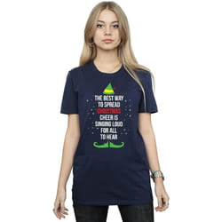 Elf - T-shirt CHRISTMAS CHEER - Femme (Bleu marine)