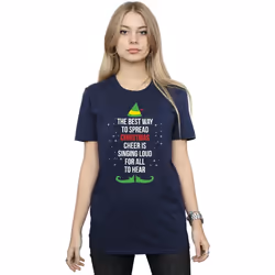 Elf - T-shirt CHRISTMAS CHEER - Femme (Bleu marine)