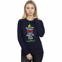 Elf - Sweat CHRISTMAS CHEER - Femme (Bleu marine)
