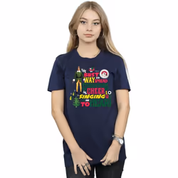 Elf - T-shirt CHRISTMAS CHEER - Femme (Bleu marine)