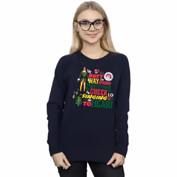 Elf - Sweat CHRISTMAS CHEER - Femme (Bleu marine)