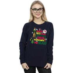 Elf - Sweat CHRISTMAS CHEER - Femme (Bleu marine)