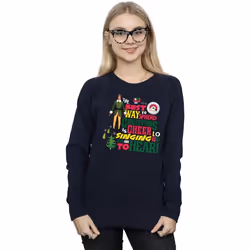 Elf - Sweat CHRISTMAS CHEER - Femme (Bleu marine)