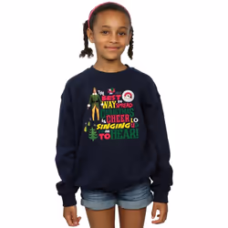 Elf - Sweat CHRISTMAS CHEER - Fille (Bleu marine)