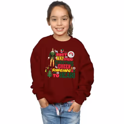 Elf - Sweat CHRISTMAS CHEER - Fille (Bordeaux)