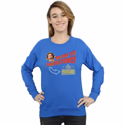 Elf - Sweat WORLD'S BEST COFFEE - Femme (Bleu roi)