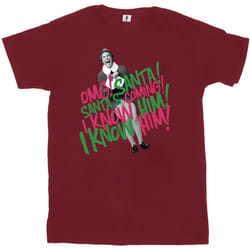 Elf - T-shirt SANTA'S COMING - Femme (Bordeaux)