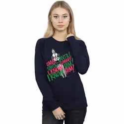 Elf - Sweat SANTA'S COMING - Femme (Bleu marine)
