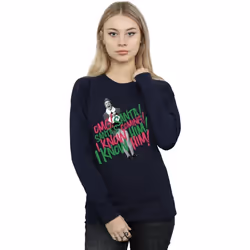 Elf - Sweat SANTA'S COMING - Femme (Bleu marine)