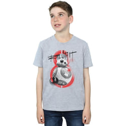 Star Wars - T-shirt THE LAST JEDI ROLL WITH IT - Garçon (Gris chiné)