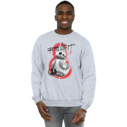 Star Wars - Sweat THE LAST JEDI ROLL WITH IT - Homme (Gris chiné)
