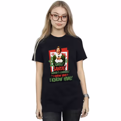 Elf - T-shirt OMG SANTA - Femme (Noir)