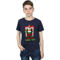 Elf - T-shirt OMG SANTA - Garçon (Bleu marine)