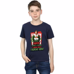Elf - T-shirt OMG SANTA - Garçon (Bleu marine)