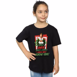 Elf - T-shirt OMG SANTA - Fille (Noir)