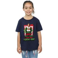 Elf - T-shirt OMG SANTA - Fille (Bleu marine)