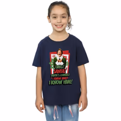 Elf - T-shirt OMG SANTA - Fille (Bleu marine)