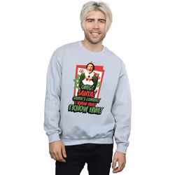 Elf - Sweat OMG SANTA - Homme (Gris chiné)
