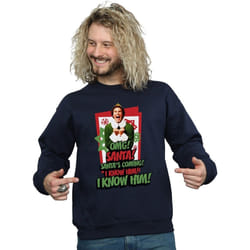 Elf - Sweat OMG SANTA - Homme (Bleu marine)