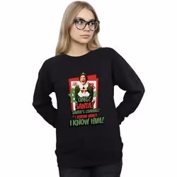Elf - Sweat OMG SANTA - Femme (Noir)