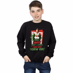 Elf - Sweat OMG SANTA - Garçon (Noir)