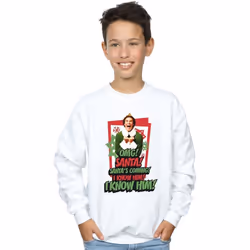Elf - Sweat OMG SANTA - Garçon (Blanc)