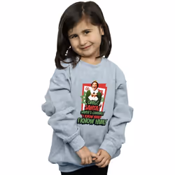 Elf - Sweat OMG SANTA - Fille (Gris chiné)