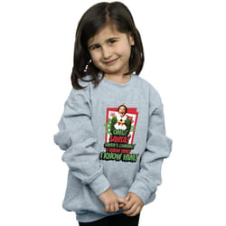 Elf - Sweat OMG SANTA - Fille (Gris chiné)