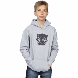 Marvel - Sweat à capuche BLACK ON BLACK - Garçon (Gris chiné)