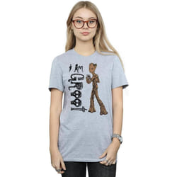 Marvel - T-shirt AVENGERS INFINITY WAR AM TEENAGE GROOT - Femme (Gris chiné)