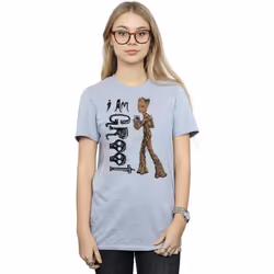 Marvel - T-shirt AVENGERS INFINITY WAR AM TEENAGE GROOT - Femme (Gris chiné)